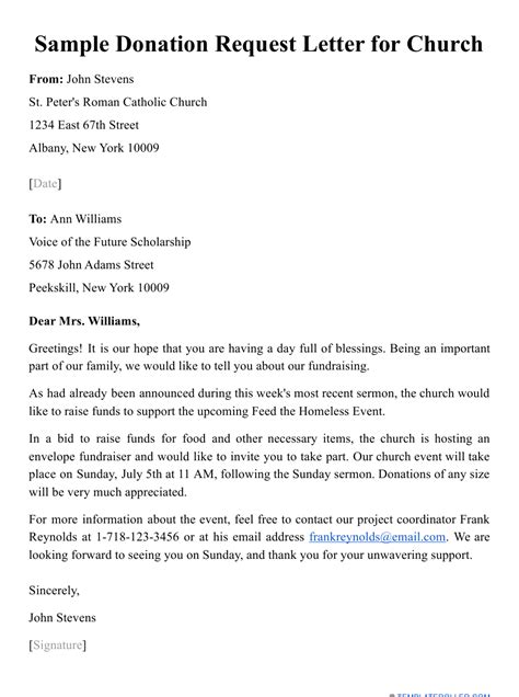 sample solicitation letter for church project|How To Write Effective Church Donation Letters [Free .